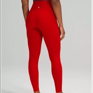 Dark Red Lululemon Align HR leggings